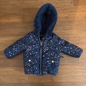 Rothschild baby girl hooded puffer jacket 12m